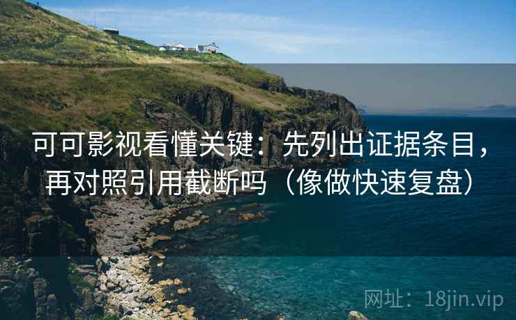 可可影视看懂关键：先列出证据条目，再对照引用截断吗（像做快速复盘）