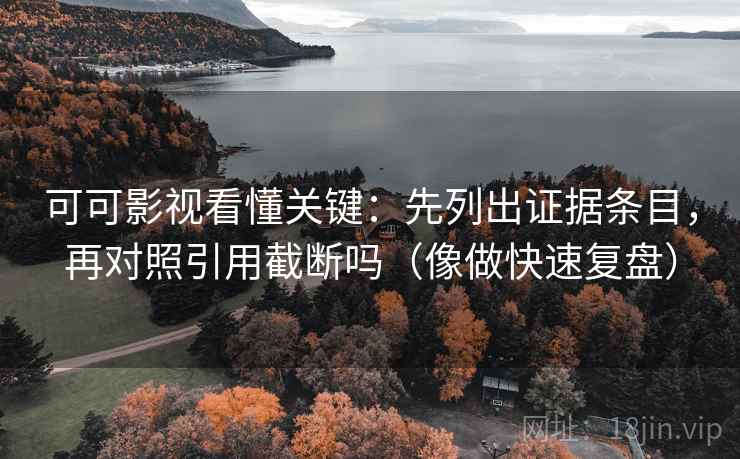 可可影视看懂关键：先列出证据条目，再对照引用截断吗（像做快速复盘）